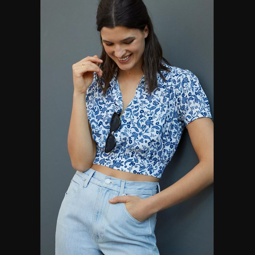 Favorite Daughter Floral Button-Down Shirt - New - Size XL